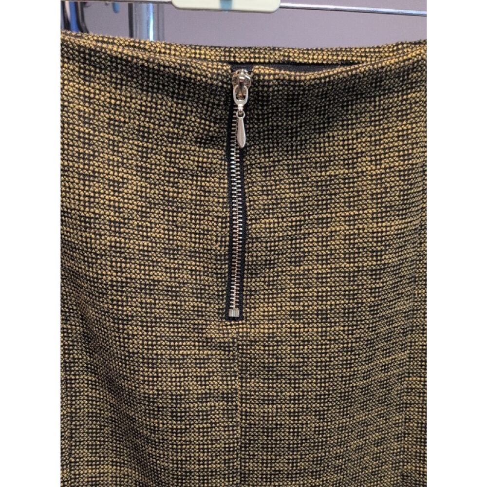 Mustard Tweed Pencil Skirt - Picture 4 of 5